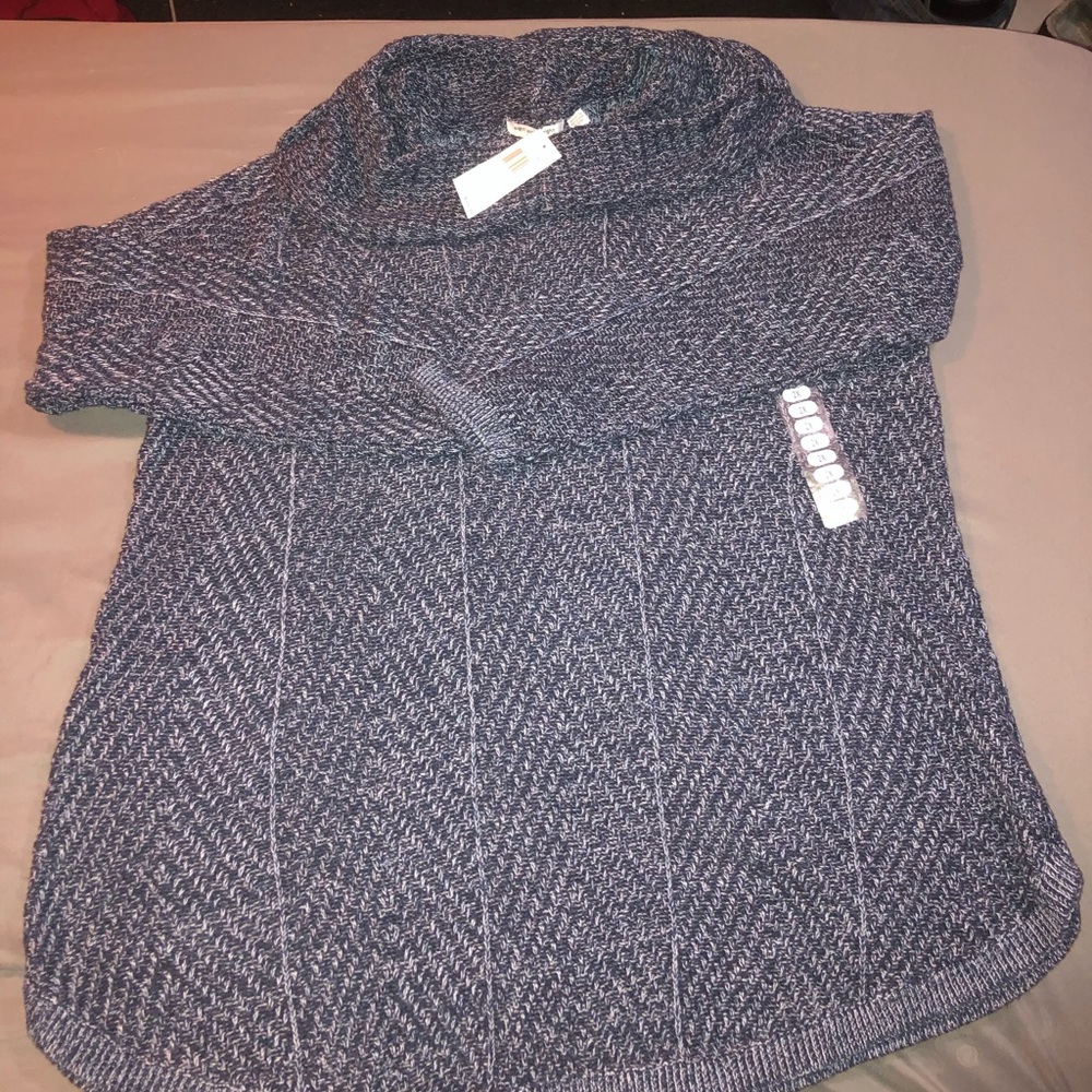 Blue scoop neck sweater